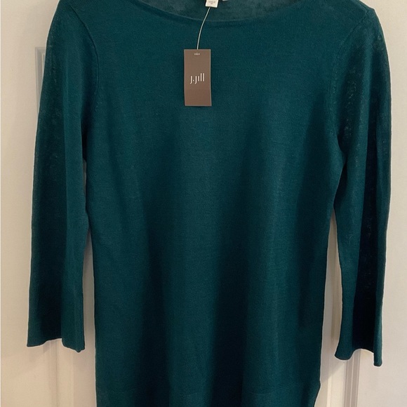 J.Jill Caroline Boat-Neck Sweater - NWT - Size XS - Pacific - Picture 2 of 12